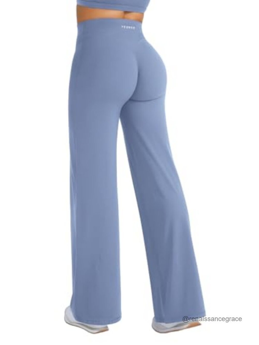 Buttery Soft High Waist Straight Leg Yoga Pants Hidden Scrunch No Front Seam